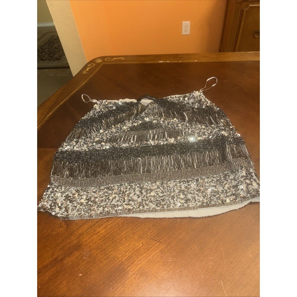 Zara Sequin Womens Mini Skirt Size Sz XS - Picture 3 of 6